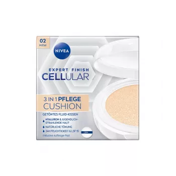 NIVEA Cellular Expert Finish 3in1 kremas-makiažo pagrindas kempinėlėje SPF 15, 02 Medium, 15 ml