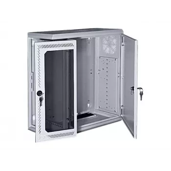 SCHWEITZER SYSTEMTECHNIK MultiFix 19 colių sieninis stovas 3U 48,3 cm (19 inch) šviesiai pilkas RAL 7035