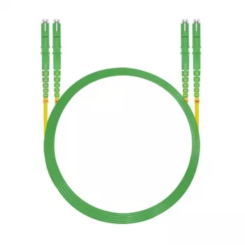 HELOS LWL Patch Cable E2000® APC/E2000® APC (LSH) Duplex 9/125µm OS2 Yellow 0,5m
