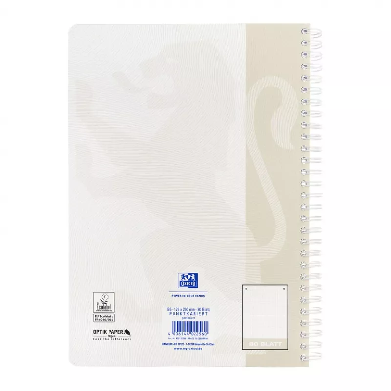 Oxford TOUCH Užrašinė B5 Taškinėlinis Beige 80 Lapų 90 g/m²