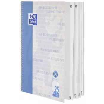 Oxford College Block A4+ 80 Lapų Linijinis 4 Skylių Perforuotas Baltas 90 g/m²