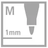 STABILO OHPen Universal Permanent Marker Blue 1 mm Medium Bullet Tip