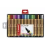 STABILO point 88 Fineliner Pieštukų Rinkinys - 30 Spalvų - 0,4 mm - Metalinis Antgalis - Vandens Pagrindo Rašalas - Šešiakampis Korpusas - Vėdinamas Dangtelis - Kartoninė Dėžutė