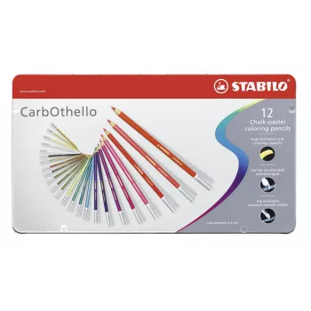 STABILO Carbothello Pastel Pieštukų Rinkinys - 12 Įvairių Spalvų