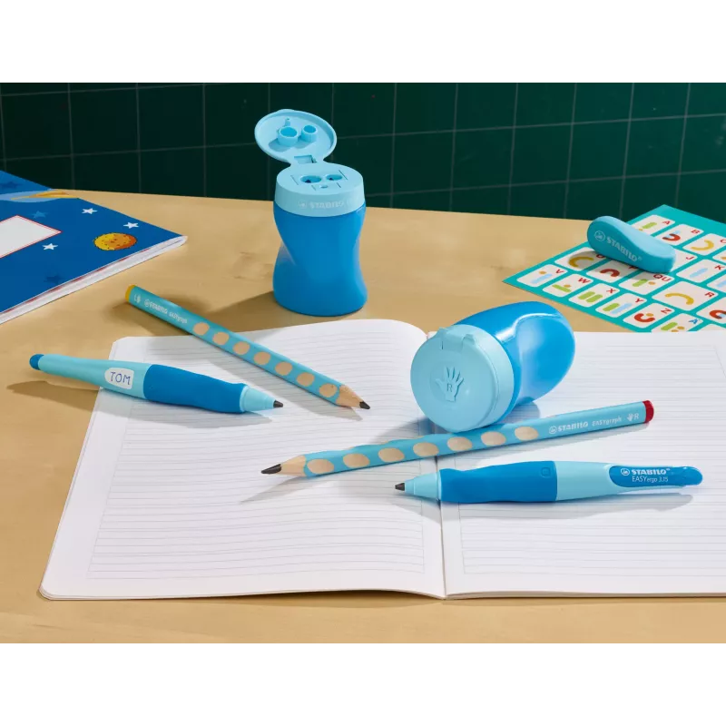STABILO Easy Manual Pencil Sharpener - Blue - Right-Handed