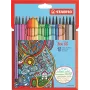 STABILO Pen 68 - Fine - 18 spalvų - Asorti - Apvalus antgalis - 1 mm - Asorti