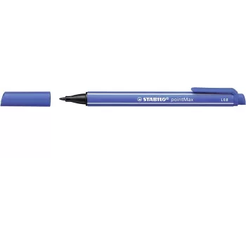 STABILO pointMax rašiklis - Ultramarine Blue - Vidutinis 0.8 mm - Apvalus - Vandens pagrindo rašalas