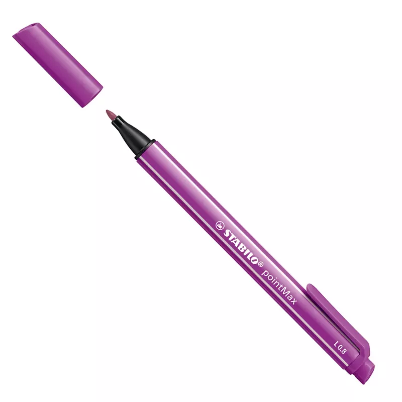 STABILO pointMax Felt-Tip Pen - Purple - Medium 0,8 mm - Round - Water-Based Ink - Nylon Felt Tip
