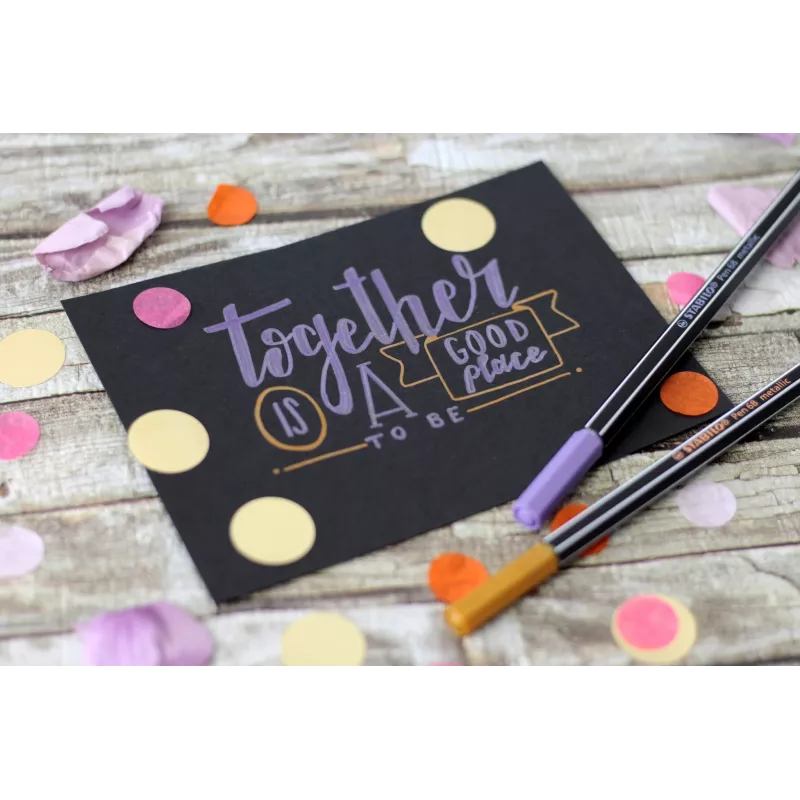 STABILO Pen 68 Metallic Fibre-Tip Pen - Metallic Pink - 1 Vnt.
