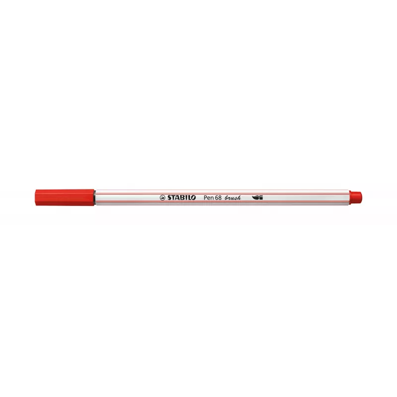 STABILO Pen 68 Brush - Medium - Red - Flexible Brush Tip - Water-Based Ink - Germany - Adults & Children
