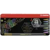 STABILO Pen 68 Metallic Fibre-Tip Pen Set - Medium - 8 Assorted Metallic Colours - Round Tip - 1.4 mm Line Width