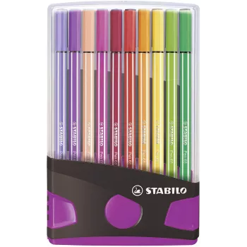 STABILO Pen 68 Fibre-tip Pen – 20 spalvų rinkinys