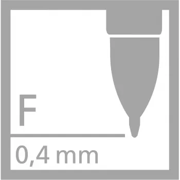 Stabilo 268/040-01 gelinis rašiklio šerdis, 0,4 mm, raudonas