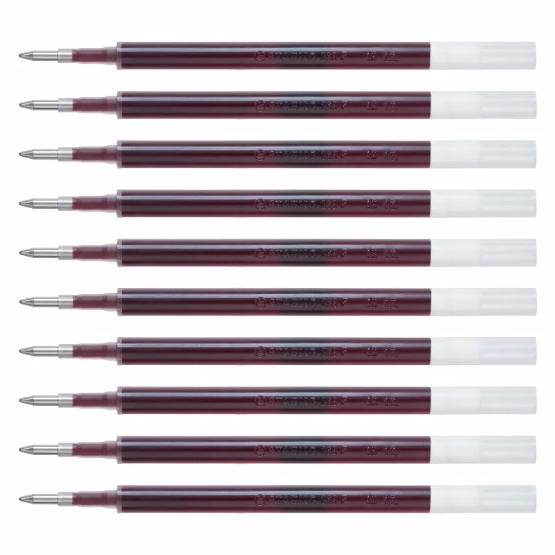 Stabilo 268/040-01 gelinis rašiklio šerdis, 0,4 mm, raudonas