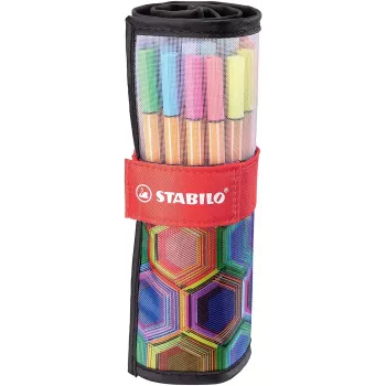 STABILO point 88 Fineliner rašiklis - Įvairios spalvos - 0,4 mm - 20 vnt. pakuotė
