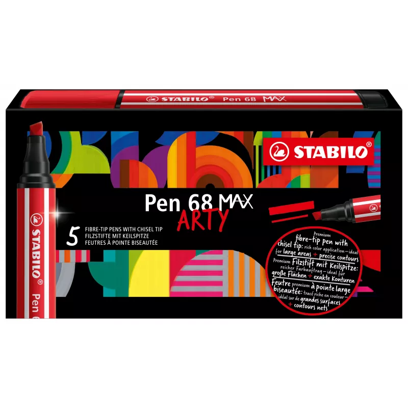 STABILO Pen 68 MAX Green Felt-Tip Pen with Chisel Tip