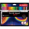 STABILO Pen 68 brush ARTY Edition Brush Pen Set - 30 Assorted Colors in Cardboard Case