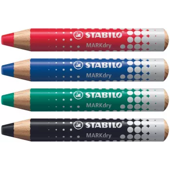 STABILO MARKdry Whiteboard Marker Set of 4 in Wallet