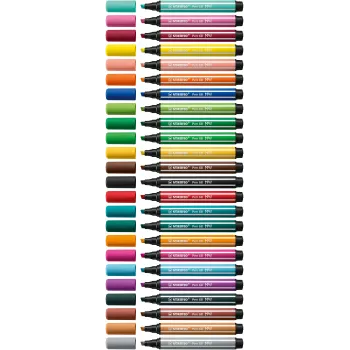 STABILO Pen 68 MAX 6-Pack Arty Edition flomasteriai su kaltiniu antgaliu
