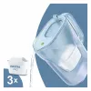 BRITA Style Eco vandens filtravimo ąsotis, Glacier Blue, su 3 MAXTRA PRO All-in-1 kasetėmis