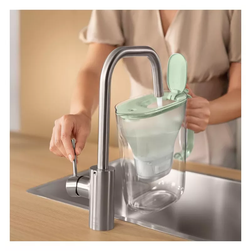 BRITA Style Eco vandens filtravimo ąsotis, Glacier Blue, su 3 MAXTRA PRO All-in-1 kasetėmis