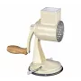Zassenhaus Drum Grater Classic Cream - Trifazis būgninis tarka su nerūdijančio plieno būgnais, siurbimo pagrindu, ergonomiška rankena