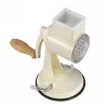 Zassenhaus Drum Grater Classic Cream - Trifazis būgninis tarka su nerūdijančio plieno būgnais, siurbimo pagrindu, ergonomiška rankena
