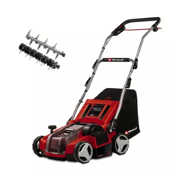 Einhell GE-SA 36/35 Li-Solo Power X-Change belaidis skarifikatorius ir aeratorius, 36V, 350 mm darbinis plotis, be akumuliatoriaus ir įkroviklio, su greito atlaisvinimo spaustukais ir pjovimo aukščio reguliavimu (3420685)