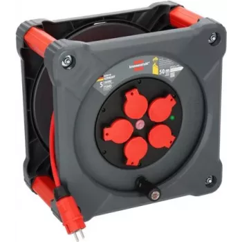 Brennenstuhl 9201500210 Laido būgnas 25m H05VV-F 3G1.5 4x Schuko IP44 1000/3500W