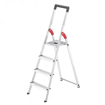 Hailo L51 4 pakopų aliumininis saugos kopėčios
