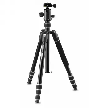 Cullmann Nando 560M RB8.5 Travel Tripod with Monopod Function, Aluminum, Black, 8 kg Load, 159.5 cm Height