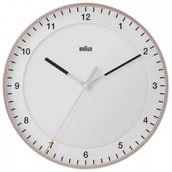 Braun BC17PW analoginis kvarcinis sieninis laikrodis, 30 cm, rožinis/baltas