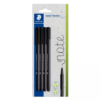 STAEDTLER Triplus Fineliner 0.3 mm Black 4-Pack