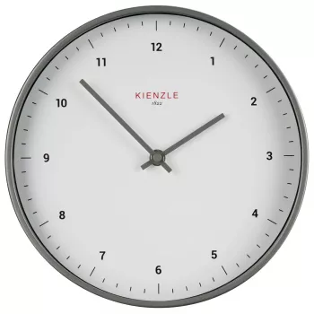 KIENZLE DCF Radijo Valdomas Sieninis Laikrodis Classic 25 cm, Baltas