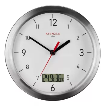 KIENZLE DCF radijo bangomis sinchronizuojamas laikrodis vonios kambariui, baltas, 170 mm