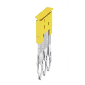 Weidmüller ZQV 2.5/3 Cross-Connector, 3-Pole, Yellow, 60 Pieces