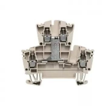 Weidmüller 1022300000 Praeinamoji gnybtų juosta, 2 lygiai, varžtinis sujungimas, 500 V, 24 A, 4 mm², tamsiai smėlio spalvos