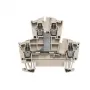 Weidmüller 1022300000 Praeinamoji gnybtų juosta, 2 lygiai, varžtinis sujungimas, 500 V, 24 A, 4 mm², tamsiai smėlio spalvos