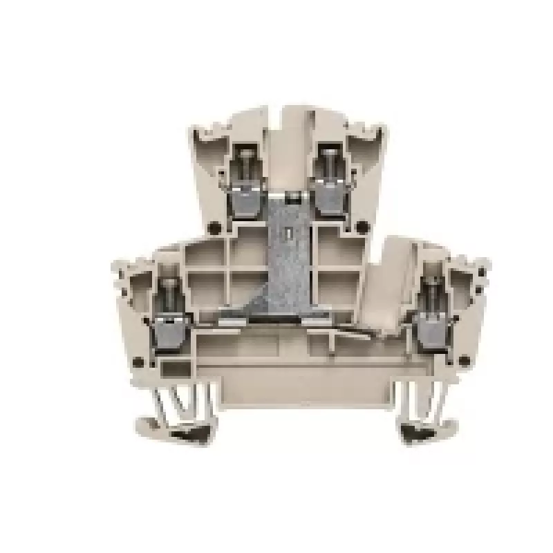 Weidmüller 1022300000 Praeinamoji gnybtų juosta, 2 lygiai, varžtinis sujungimas, 500 V, 24 A, 4 mm², tamsiai smėlio spalvos