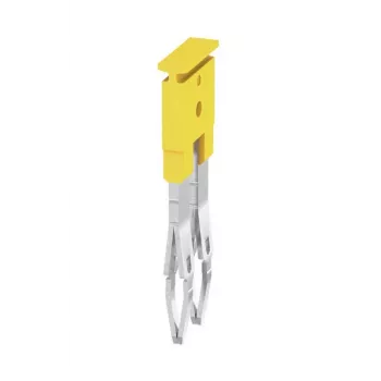 Weidmüller ZQV 2.5/2 Cross-Connector, 2,5 mm², 2 Poles, Yellow, 60 Pieces