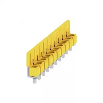 Weidmüller WQV 6/10 Cross-Connector, 2-polių, 8 mm žingsnis, geltonas, poliamidas, 20 vnt.