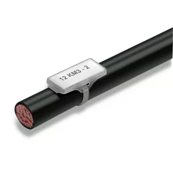 Weidmüller WKM 18/43 Užsegami laidų žymekliai, juodi, polipropilenas, 11,5 mm, 100 vnt.