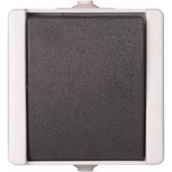 Heinrich Kopp Paris Push-Button Switch, Black & White, Thermoplastic, IP44, 250 V, 10 A