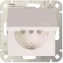 HEINRICH KOPP HK 07 1 lizdo Schuko elektros lizdas su atlenkiamu dangteliu, grynai baltas, įleidžiamas, IP44, 250V/16A, 940129002