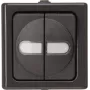 Heinrich Kopp BlueElectric Series Switch Surface-Mounted 2-Gang Anthracite