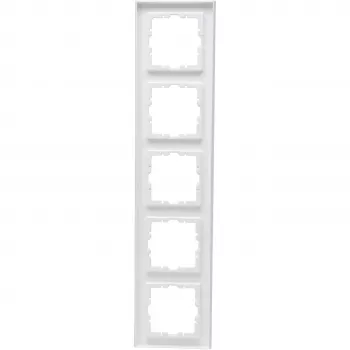 HEINRICH KOPP KOPP Rėmelis 5-vietis HK07 PURE (370,8 x 86 x 9,5 mm | IP20 | Užspaudžiamasis tvirtinimas) - Gryna balta (407229008)