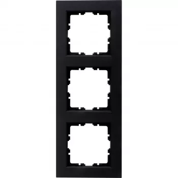 Heinrich Kopp HK07 Cover Frame 3-Gang Matte Black