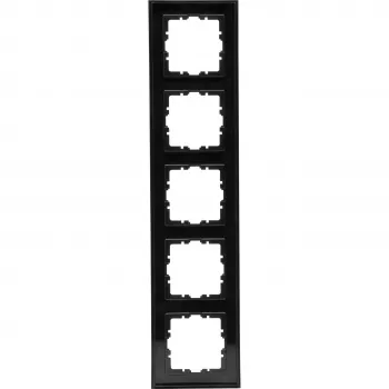 Heinrich Kopp HK07 Cover Frame 5-Gang Black Matt