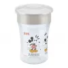 NUK Disney Mickey Mouse Magic Cup 230ml – pilkas gėrimo puodelis iš polipropileno