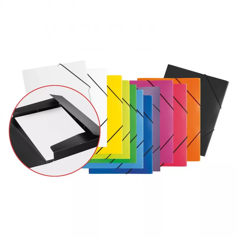PAGNA Portfolio Folder A4 Polypropylene Green Elastic Band Portrait 21613-05